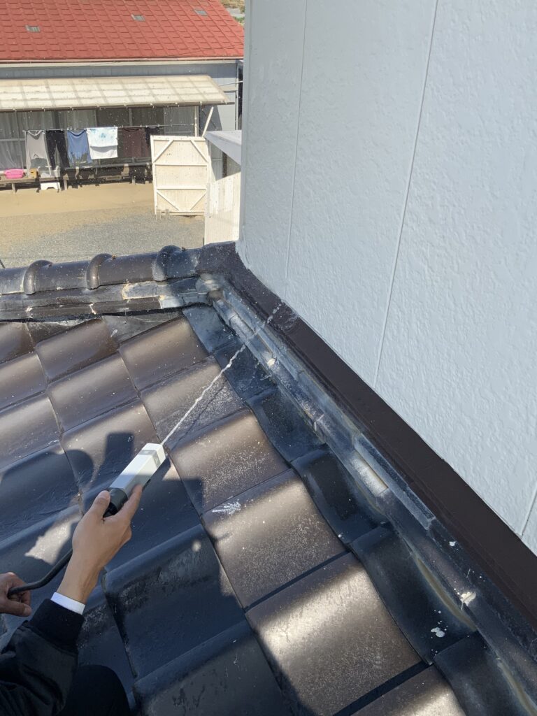 散水テスト　外壁