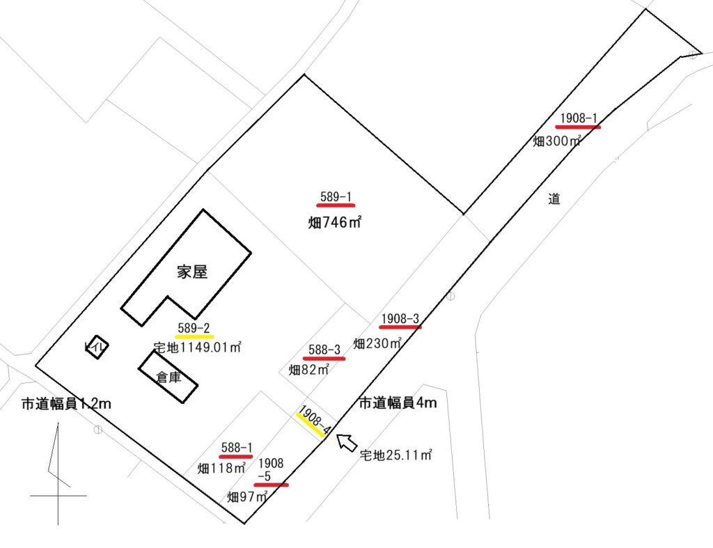 戸崎畑の位置図